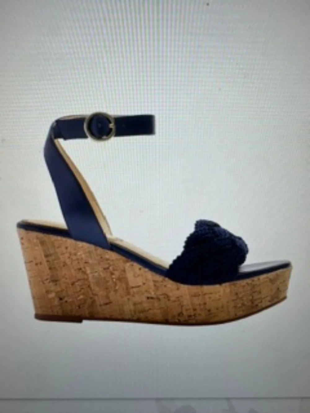 Worn ONCE! Like-New $168 Jack Rogers Woven Dumont Sandals, Navy, 8.5, SO CUTE!